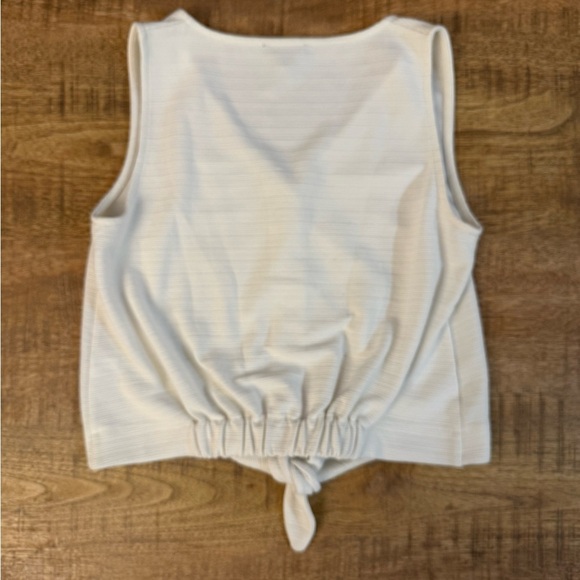 J. Crew Ivory Button-Front Tank Top-Small - Picture 2 of 5